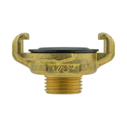15mm Brass Wall Flange Kit with Lever Valve + Geka 13mm Barbed Set Claw Coupling