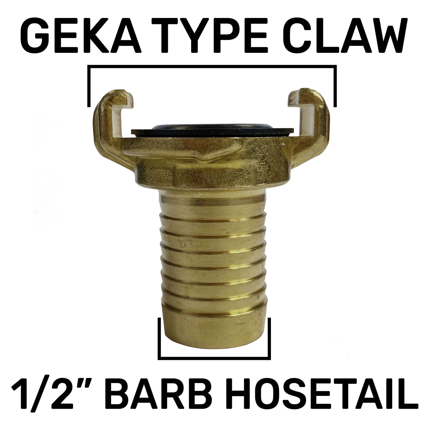 15mm Brass Wall Flange Kit with Lever Valve + Geka 13mm Barbed Set Claw Coupling