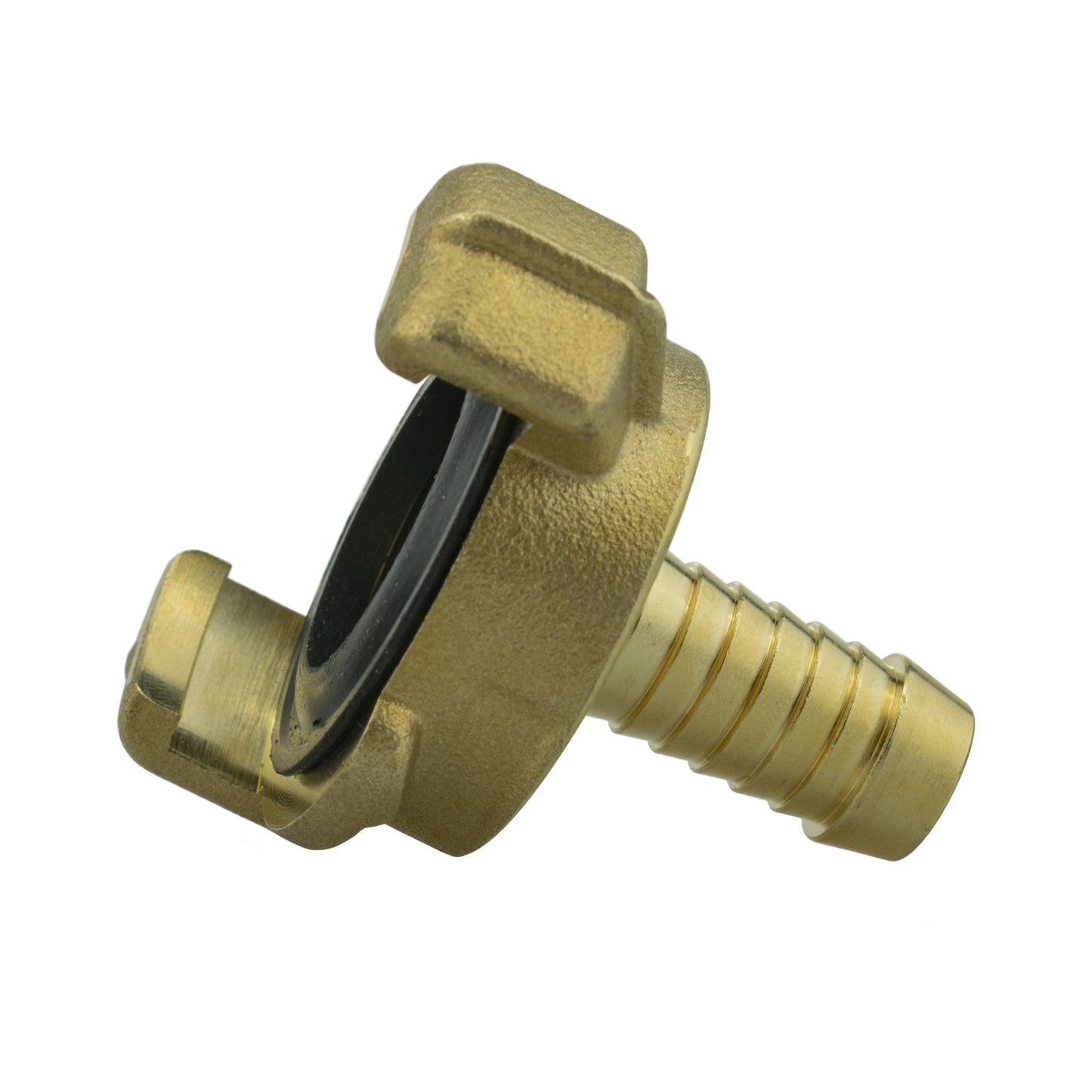 15mm Brass Wall Flange Kit with Lever Valve + Geka 13mm Barbed Set Claw Coupling