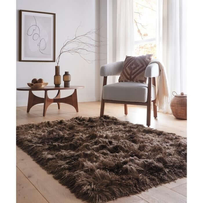 Glamour Shaggy Rug Plain Design