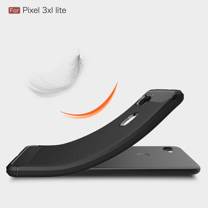 Brushed Texture Carbon Fiber Shockproof TPU Case for Google Pixel 3XL Lite, For Google Pixel 3XL Lite