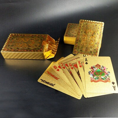 Creative Frosted  Back Texture Plastic From Vegas to Macau Playing Cards Texas Poker Novelty Collection Gift, Mosaic Gold Dollar Paper Box, Golden Dragon and Phoenix Paper Box, Gold Double Dragon Kung Hei Fat Choy Paper Box, Golden Tattice Paper Box   ...