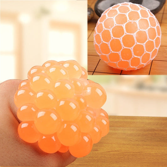 6cm Anti-Stress Face Reliever Grape Ball Extrusion Mood Squeeze Relief Healthy Funny Tricky Vent Toy, 6cm Orange