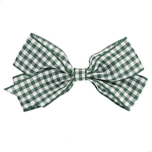 Medium Spruce Gingham Hair Clip