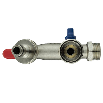 Wall Flange Kit 20mm MDPE + Triple Outlet Metal Splitter Tap for Water Connector