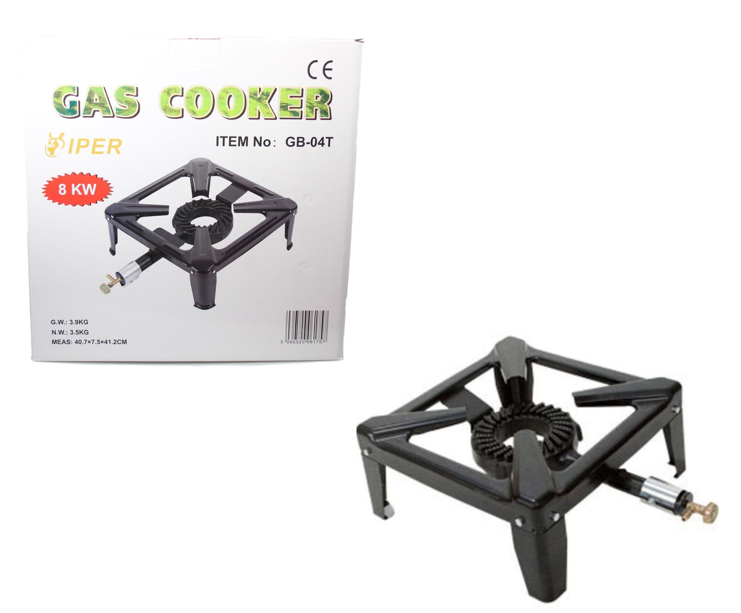 Viper Outdoor Camping Gas Stove Powerful Single Burner