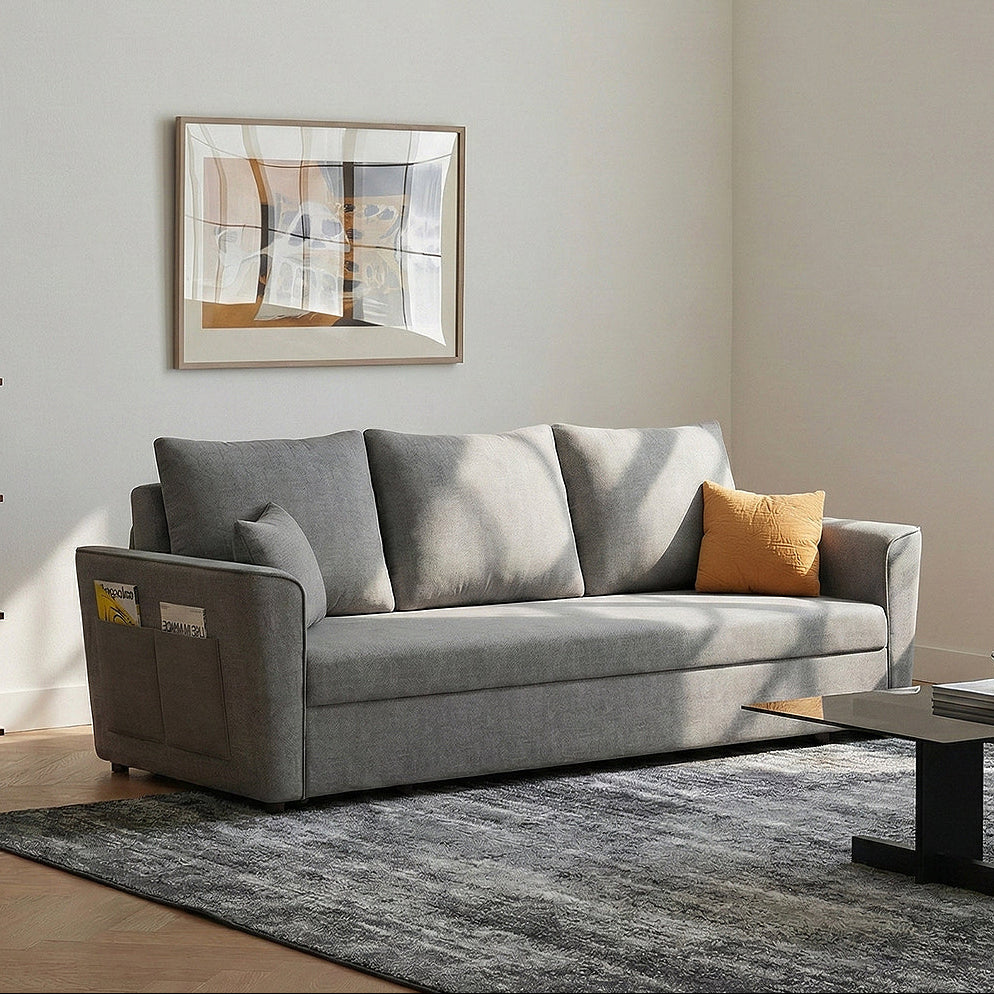 Gertrude Two Seater Sofa Bed, Linen