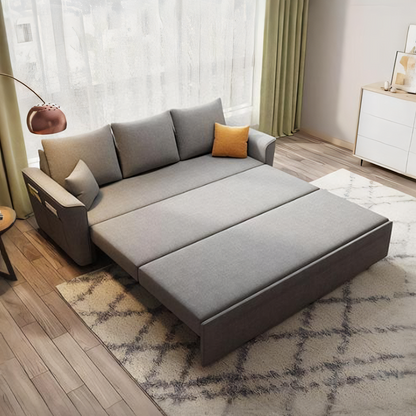 Gertrude Two Seater Sofa Bed, Linen