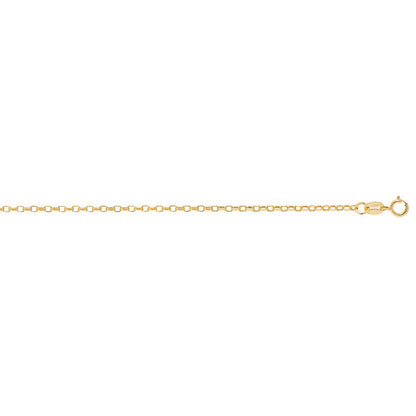 9ct Gold Diamond Cut Oval Belcher Chain