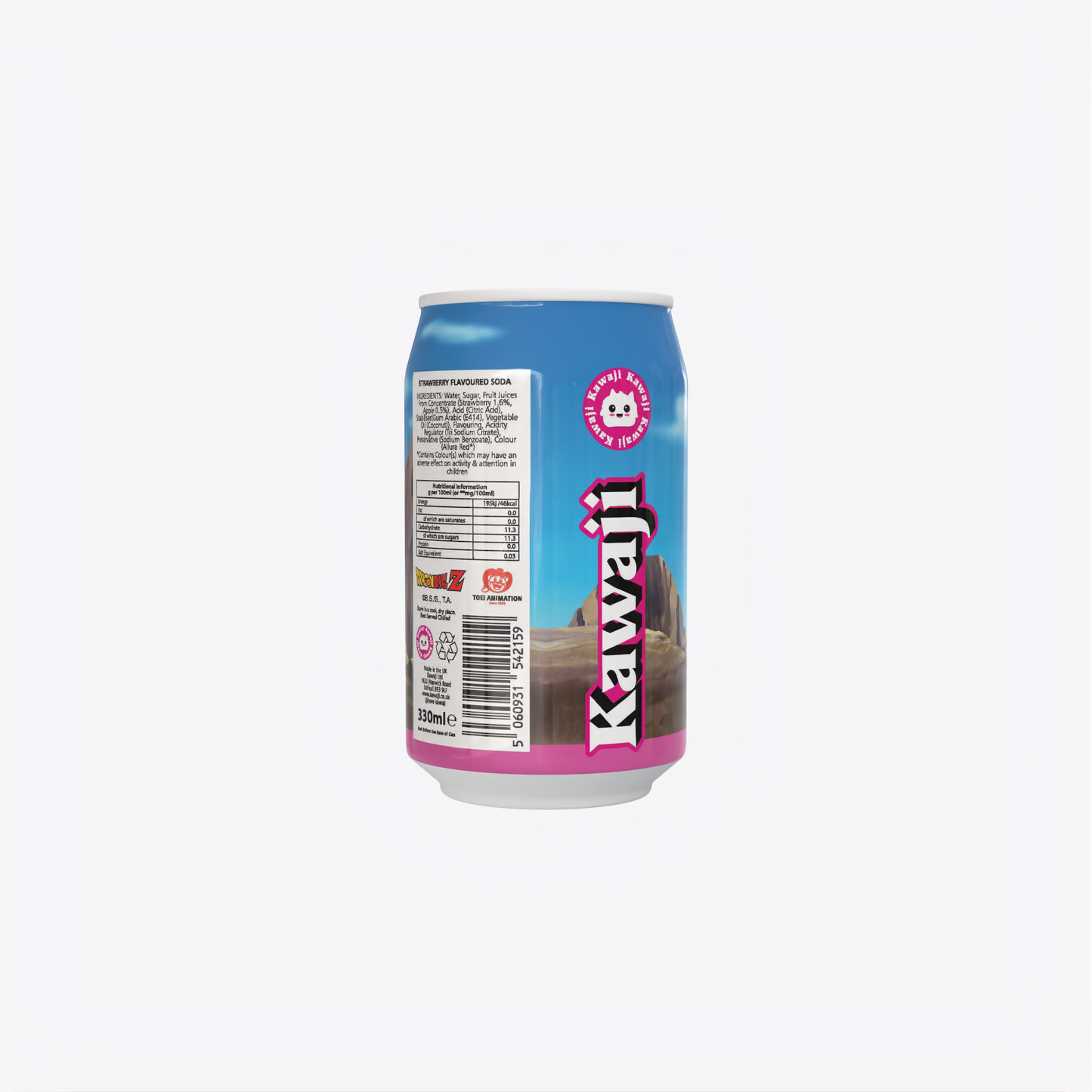 Dragon Ball Z Goten's Super Strawberry Flavour Soda Can 330ml
