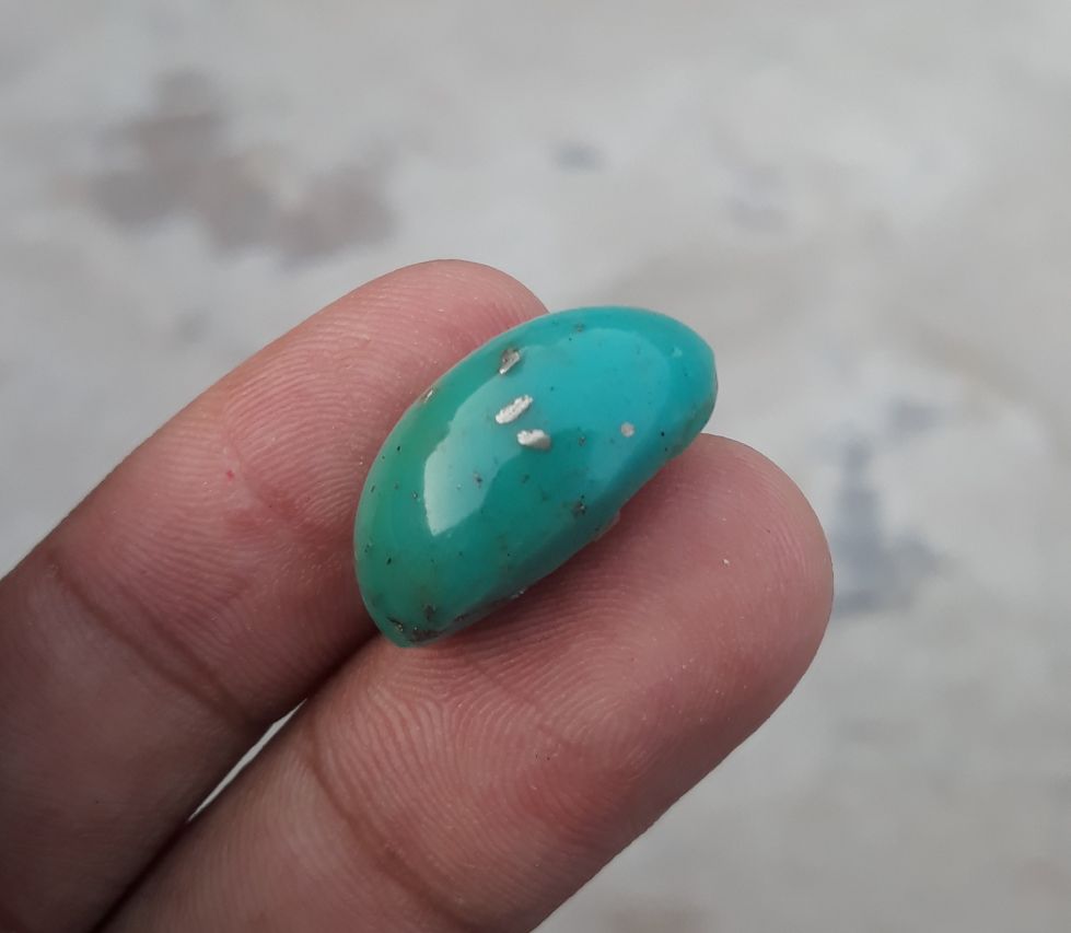 Natural Turquoise Green Matrix  with Pyrite, Shajri Feroza, Oval Shape, Real Firoza Stone, Dimensions-22x14mm
