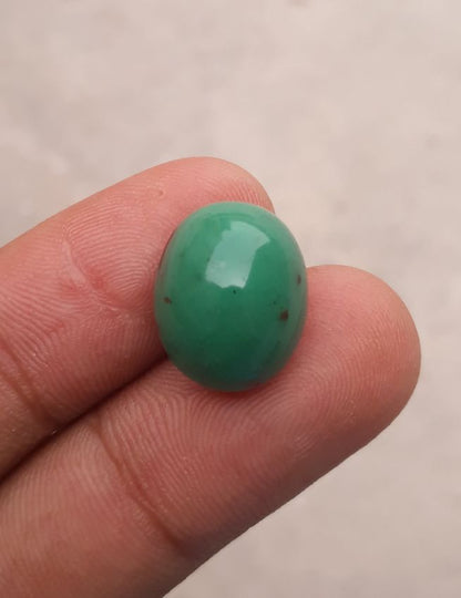 Natural Green Turquoise, Oval Shape - Persian Turquoise - Green Feroza - 11.8ct- 16x13mm