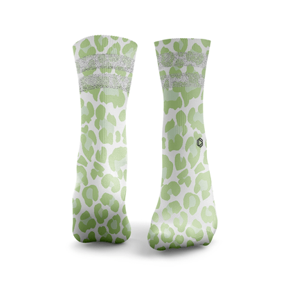 Leopard Print Glitter Socks
