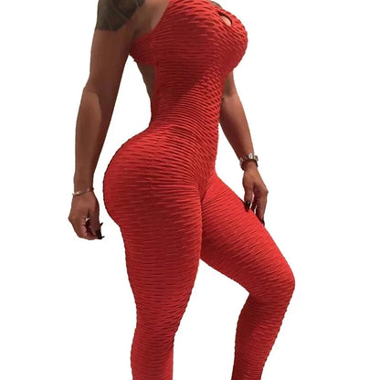 Sexy Women's Soft Tracksuit Yoga jumpsuit Pants High Waist Gym Play bubble bodysuit cross back fitness pants yoga leggings
