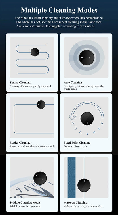 Robot Vacuum Cleaner G20S, 6000Pa Suction,Remote Upgrade, 2 in1 Wet Dry Mop, Wifi App, Smart Vaccum Auto Floor Washing for Home,