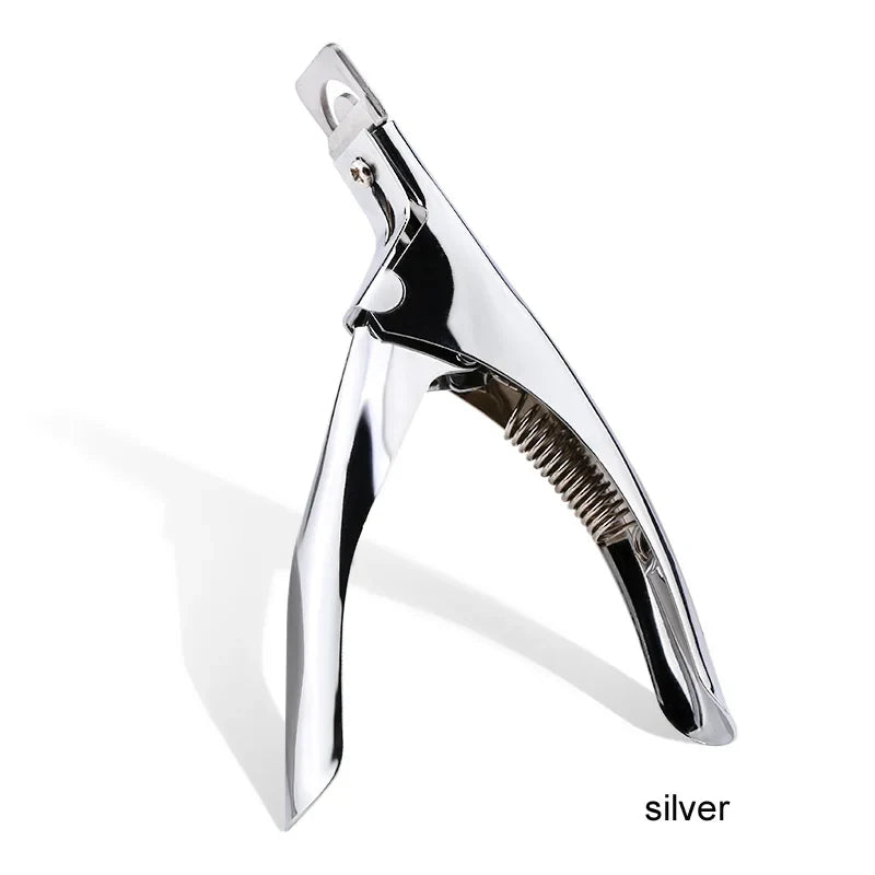 Professional Fake Nail Cutter Nail Cipper Tips Cutter U Type Acrylic Fake Nail Edge Trimmer Stainless Steel Nail Manicure Tools