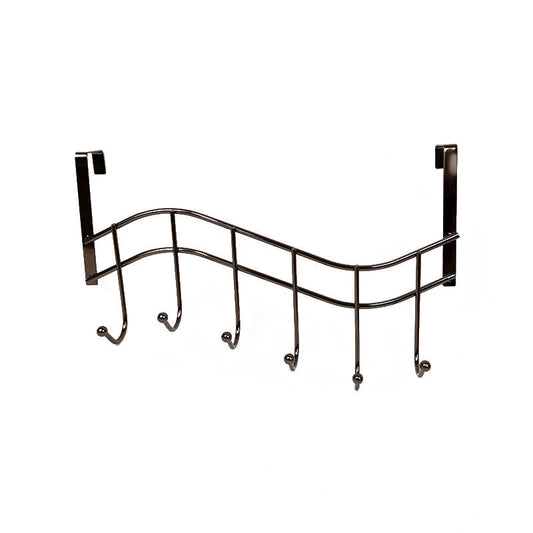 Modern Metal Coat Hook Door Hanger Rack in Black