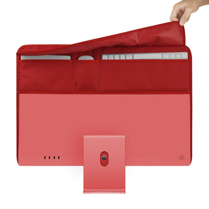 For 24 inch Apple iMac Portable Dustproof Cover Desktop Apple Computer LCD Monitor Cover with Storage Bag, 24 inch (Red), 24 inch (Black), 24 inch (Grey), 24 inch (Blue), 24 inch (Purple)
