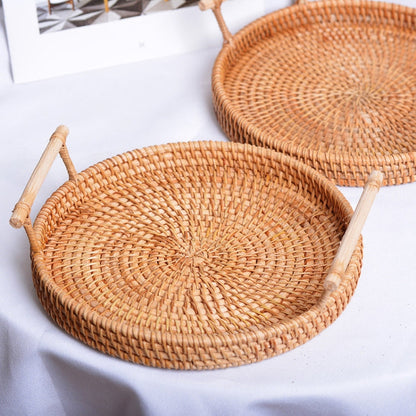 GP23 Braided Sweet Vegetable Fruit Snack Storage Tray Basket, Size: S, Size: S