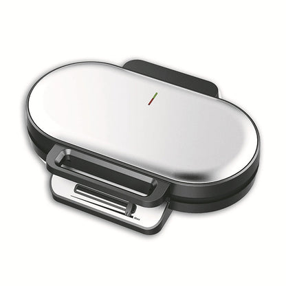 Household Waffle Maker Toaster Double Dish Heating Mini Breakfast Machine Sandwich Electric Cake Baking Machine, EU Plug