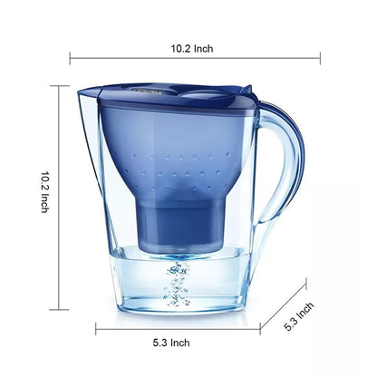 3.5L Activated Carbon Filter Kettle Water Filter with Filter Cartridge, 3.5L (Dark Blue), 3.5L(White)