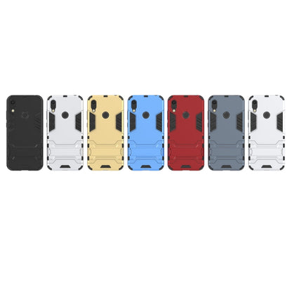 Shockproof PC + TPU Case for Huawei Y6 (2019), with Holder, For Huawei Y6 (2019), For Huawei  Y6 (2019)