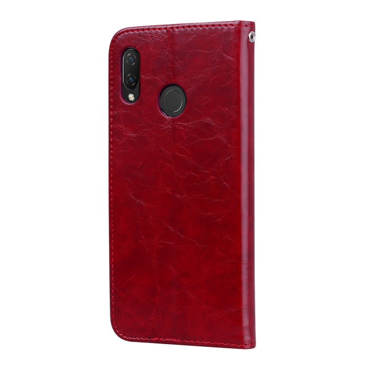 Business Style Oil Wax Texture Horizontal Flip Leather Case for Huawei Nova 3i & P smart Plus, with Holder & Card Slots & Wallet, For Huawei Nova 3i