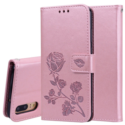 Rose Embossed Horizontal Flip PU Leather Case for Huawei P20, with Holder & Card Slots & Wallet, For Huawei P20, Huawei P20