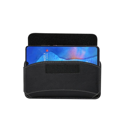 Men Universal Oxford Cloth Portable Mobile Phone Waist Pack Leather Case for Huawei Mate 20 X / 6.9 Inch or Below Smartphones