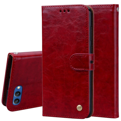 Business Style Oil Wax Texture Horizontal Flip Leather Case for Huawei Honor 10, with Holder & Card Slots & Wallet, For Huawei Honor 10