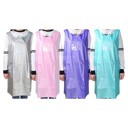Sleeveless Pet Apron Beauty Gown Pet Grooming Beautician Smock Waterproof Clothing Pet Store Aprons,M, Length: 93cm, Size:M Color:Silver
