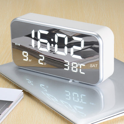 Multi-functional Large Screen LED Digital Music Alarm Clock with Time / Week / Temperature / Calendar Display & Remote Control, DC 5V, Music Alarm Clock