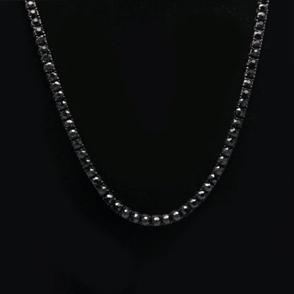Mens Hip Hop Punk 1 Row Crystal Inlaid Alloy Necklace Chain, Size: 20 inch, Size: 20 inch
