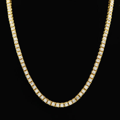 Mens Hip Hop Punk 1 Row Crystal Inlaid Alloy Necklace Chain, Size: 20 inch, Size: 20 inch