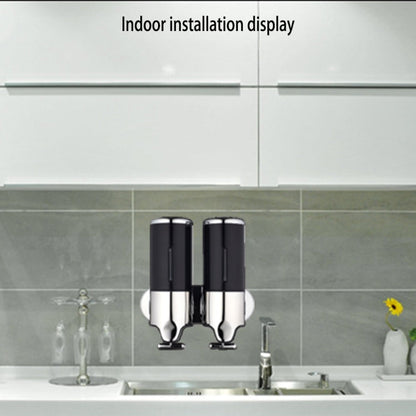 Dual Hotel Shower Manual Dispenser Wall Mounted Washing Liquid Shampoo Soap Bottle, Capacity: 1000ml, 1000ml/Black, 1000ml/Gold, 1000ml/Transparent, 1000ml/White, 1000ml/Dark Red, 1000ml/Silver