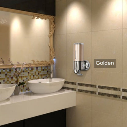 Dual Hotel Shower Manual Dispenser Wall Mounted Washing Liquid Shampoo Soap Bottle, Capacity: 1000ml, 1000ml/Gold, 1000ml/Transparent, 1000ml/White, 1000ml/Dark Red, 1000ml/Silver, 1000ml/Black