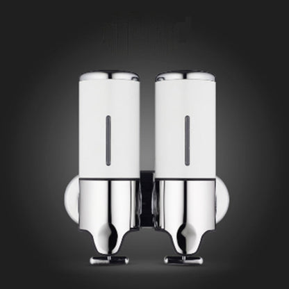 Dual Hotel Shower Manual Dispenser Wall Mounted Washing Liquid Shampoo Soap Bottle, Capacity: 1000ml, 1000ml/Black, 1000ml/Gold, 1000ml/Transparent, 1000ml/White, 1000ml/Dark Red, 1000ml/Silver