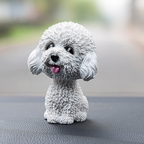 Shaking Head Dog Car Ornaments Resins Lovely Cartoon Dog New Year Gifts with Double-sided Adhesive Tape, Bulldog Cartoon Dog, Husky Dog Cartoon Dog, Corgi Dog Cartoon Dog, White Teddy Cartoon Dog, Brown Teddy Cartoon Dog, Yellow Teddy Cartoon Dog      ...