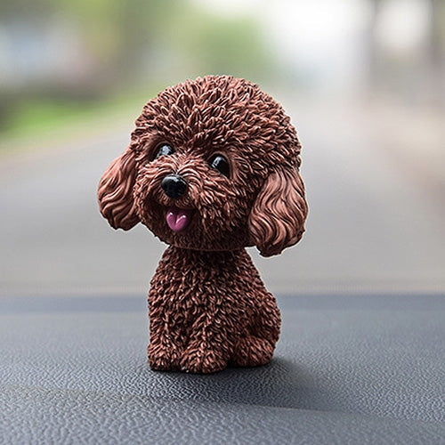 Shaking Head Dog Car Ornaments Resins Lovely Cartoon Dog New Year Gifts with Double-sided Adhesive Tape, Bulldog Cartoon Dog, Husky Dog Cartoon Dog, Corgi Dog Cartoon Dog, White Teddy Cartoon Dog, Brown Teddy Cartoon Dog, Yellow Teddy Cartoon Dog      ...