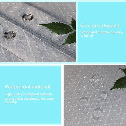 Thickening Waterproof And Mildew Curtain Honeycomb Texture Polyester Cloth Shower Curtain Bathroom Curtains,Size:200*200cm, Size:200*200cm