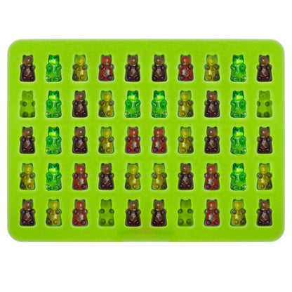 2 PCS 50 Holes Small Bear Chocolate Tray Silicone Mold Cookie Mold Candy Mold, Random Color Delivery, Size: 19*13.7*1cm, 50-Grid