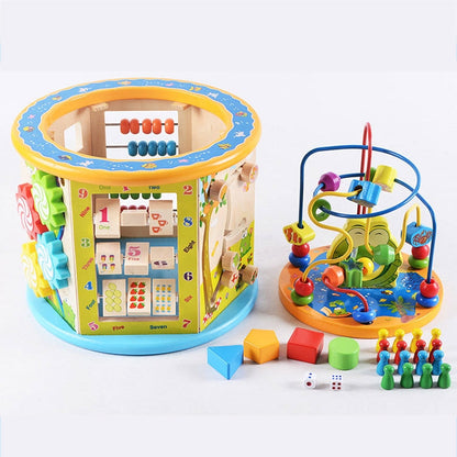Multi-functional Wooden Gaming Treasure Box Toy, Multi-functional