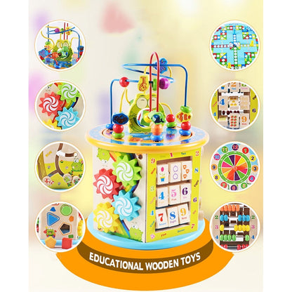 Multi-functional Wooden Gaming Treasure Box Toy, Multi-functional