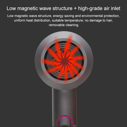 High-power Anionic Cold Hot Air Constant Temperature Hair Dryer, EU Plug, EU Plug (Red + Grey) +3