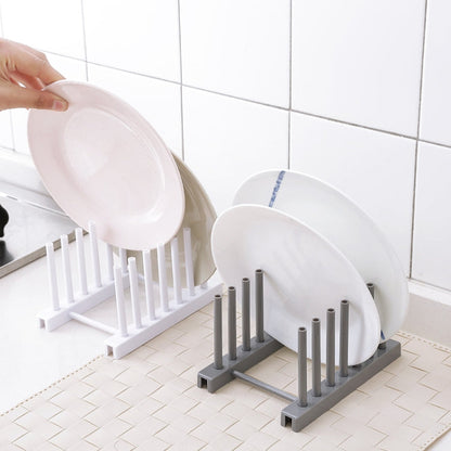 3 PCS Multi-function Kitchen Removable Plastic House Dish Rack Shelves, Random Color Delivery, Dish Rack Shelves