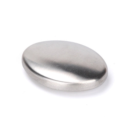 Portable Cleaning Stainless Steel Oval Hand Soap Eliminating Odour Remover, Random Style Delivery, Oval