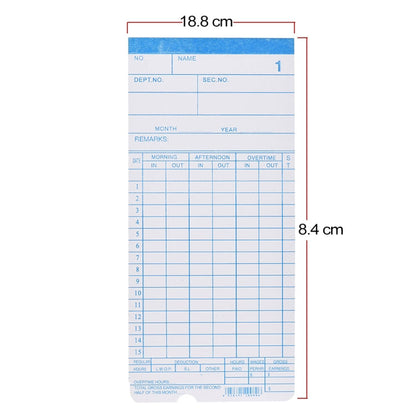 90 PCS Paper Time Card, Paper Time Card