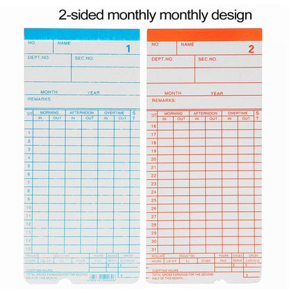 90 PCS Paper Time Card, Paper Time Card