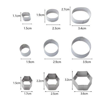 24 PCS / Set Stainless Steel DIY Cookie Biscuits Molds Geometry Baking Tools (Octagon), HC4340A, HC4340B, HC4340C