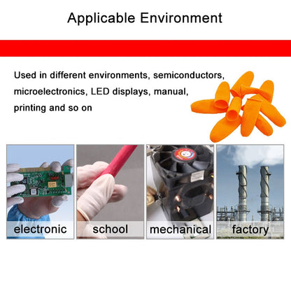 100pcs / Pack Antistatic Antislip Durable Fingertips Latex Protective Gloves, Size: L, 2.8*6.5cm, Size: L, 2.8*6.5cm